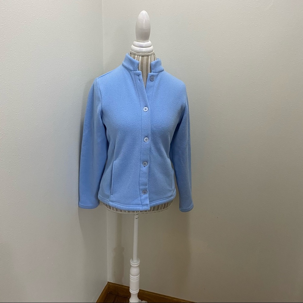 LL Bean 5 Button Fleece Jacket Women’s Size Small